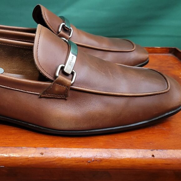 Prada Brown Leather Loafers - Picture 1 of 6
